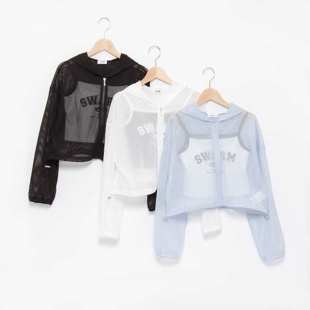 LTXC - Mesh Parka with Inner Layer,Off white, large image number 4