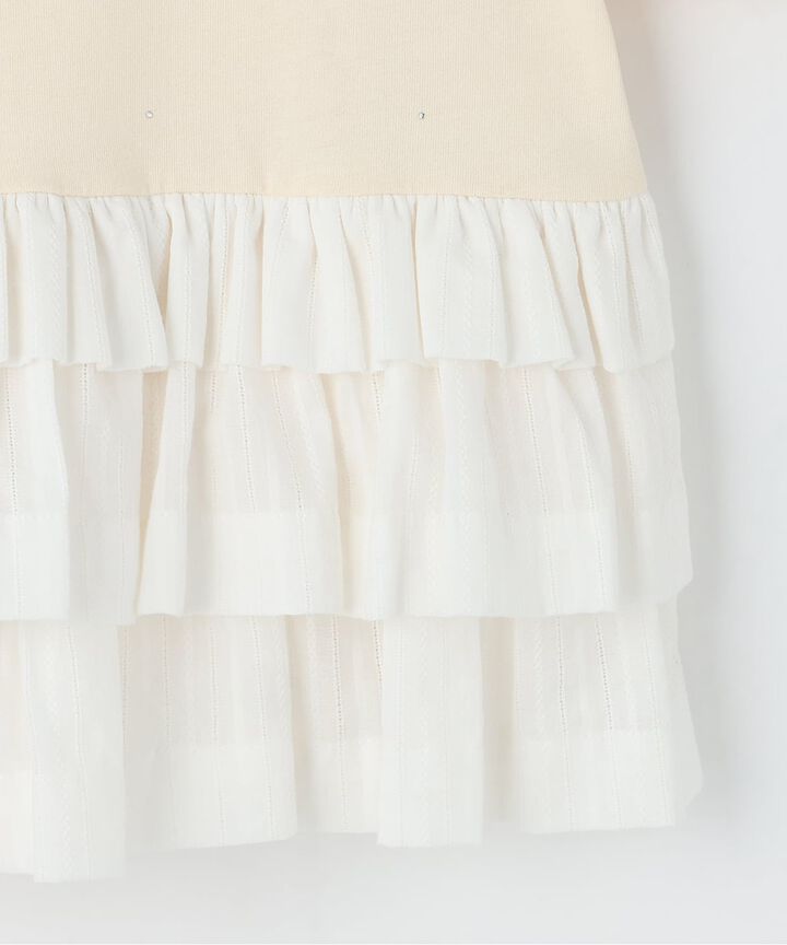 Peplum Stone T-Shirt,Ivory, medium image number 4