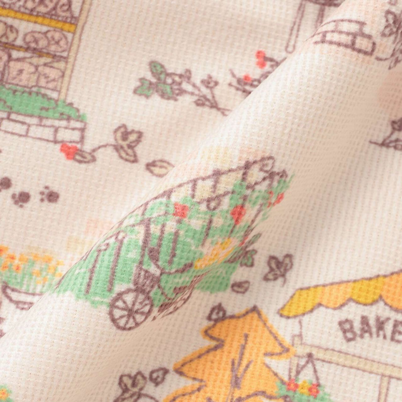 Mimi-chan Autumn Streets Pattern Reversible Jumper Skirt,Orange, large image number 11