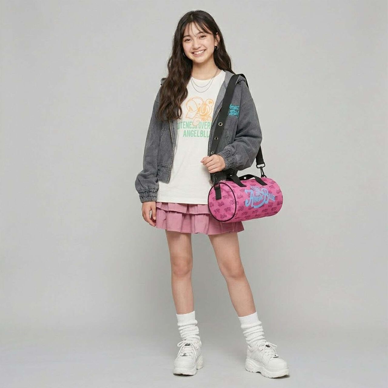 [Angel Blue] All-Over Pattern Drum Bag,Deep pink, large image number 14