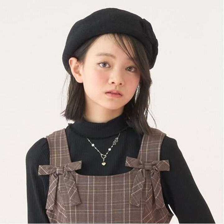 Velour Ribbon Beret Hat,Black, medium image number 7