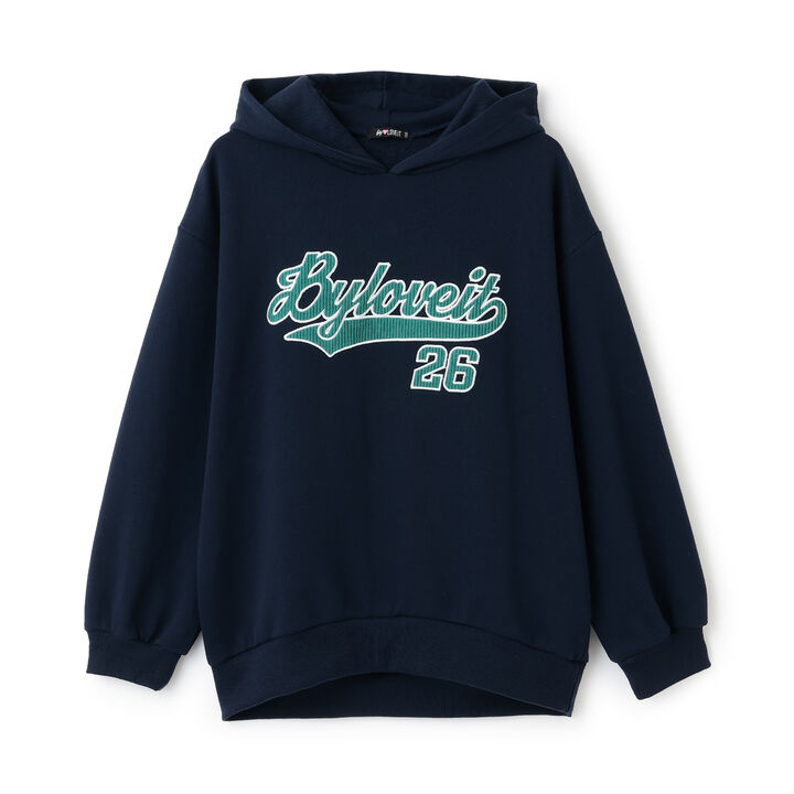 Appliqué Hoodie,Charcoal gray, medium image number 8