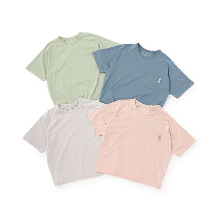 [100% Cotton 365D.] Solid Color Pocket Big Half T-Shirt,Salmon pink, medium image number 14