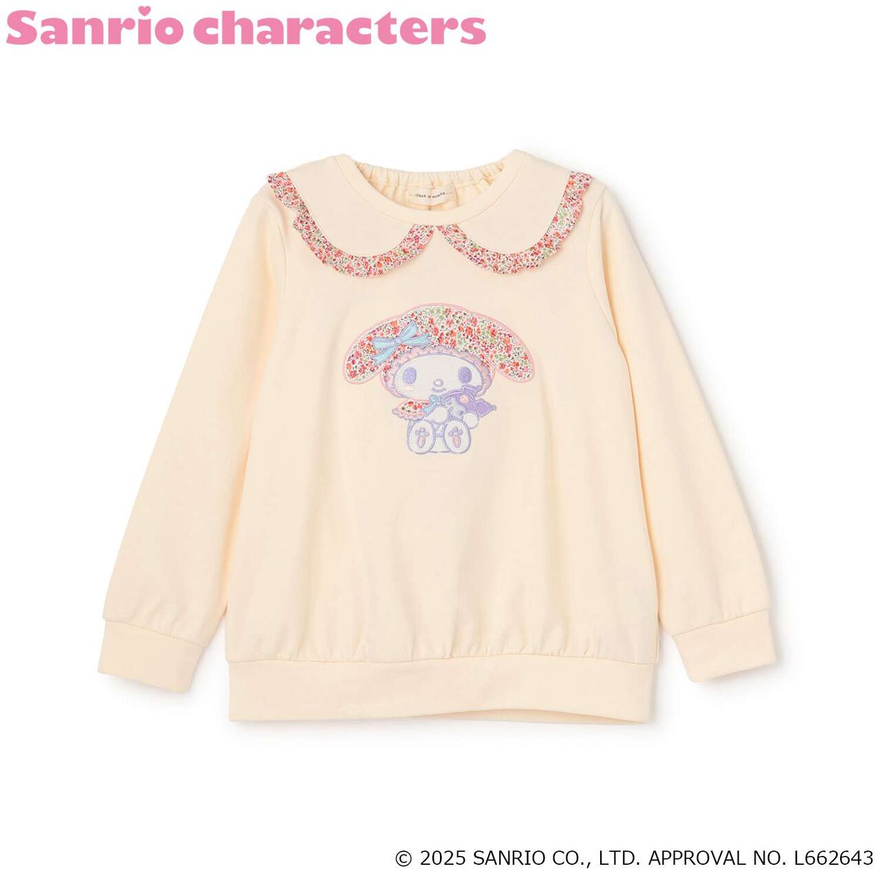 My Melody Liberty Fabric Appliqu&eacute; Sweatshirt,Pearl white, large image number 12