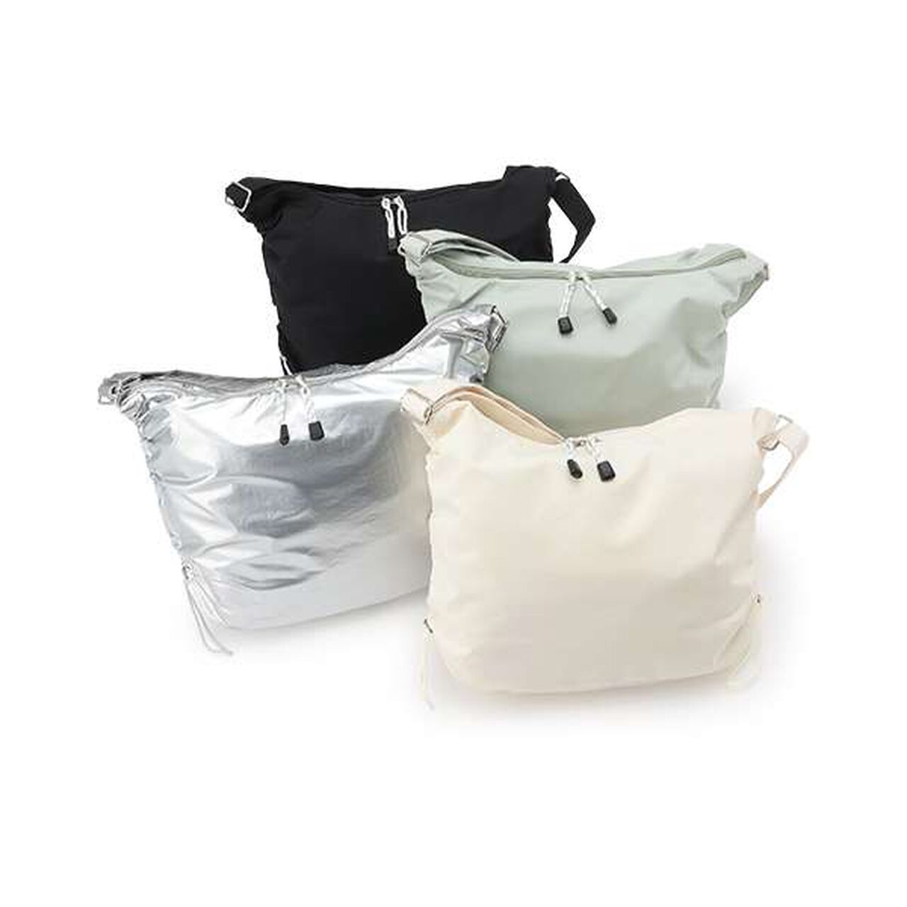 Side Drawstring Shoulder,Black, large image number 8