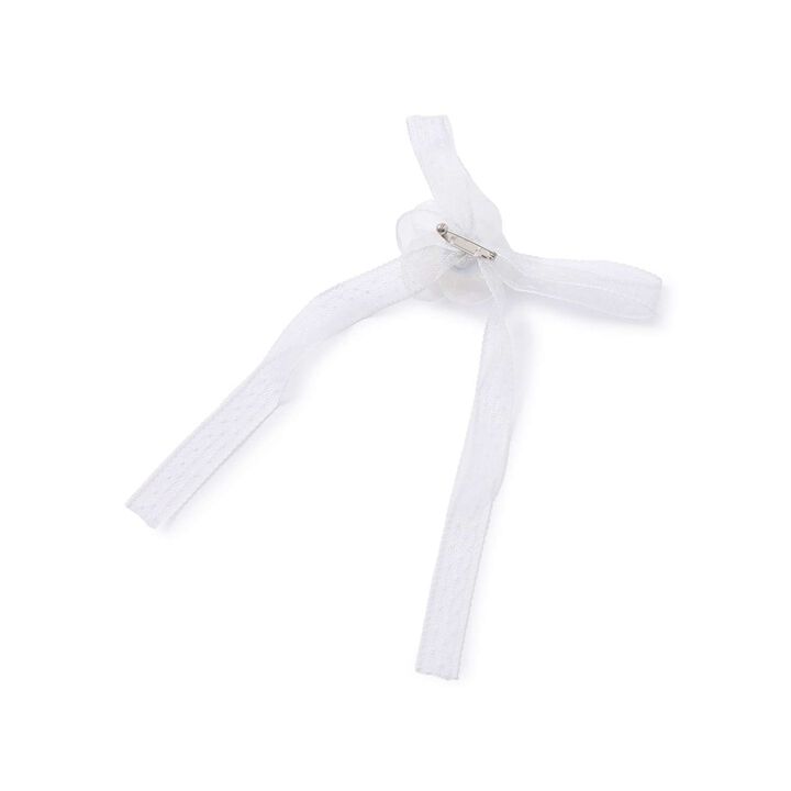 [Graduation Attire] Lace Ribbon Corsage,Off white, medium image number 3
