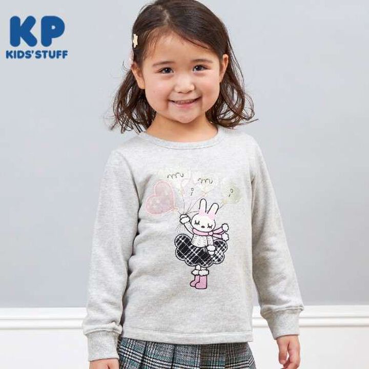 KP Mimi Appliqué Heart Balloon Sweatshirt (80-150),Lavender, medium image number 21