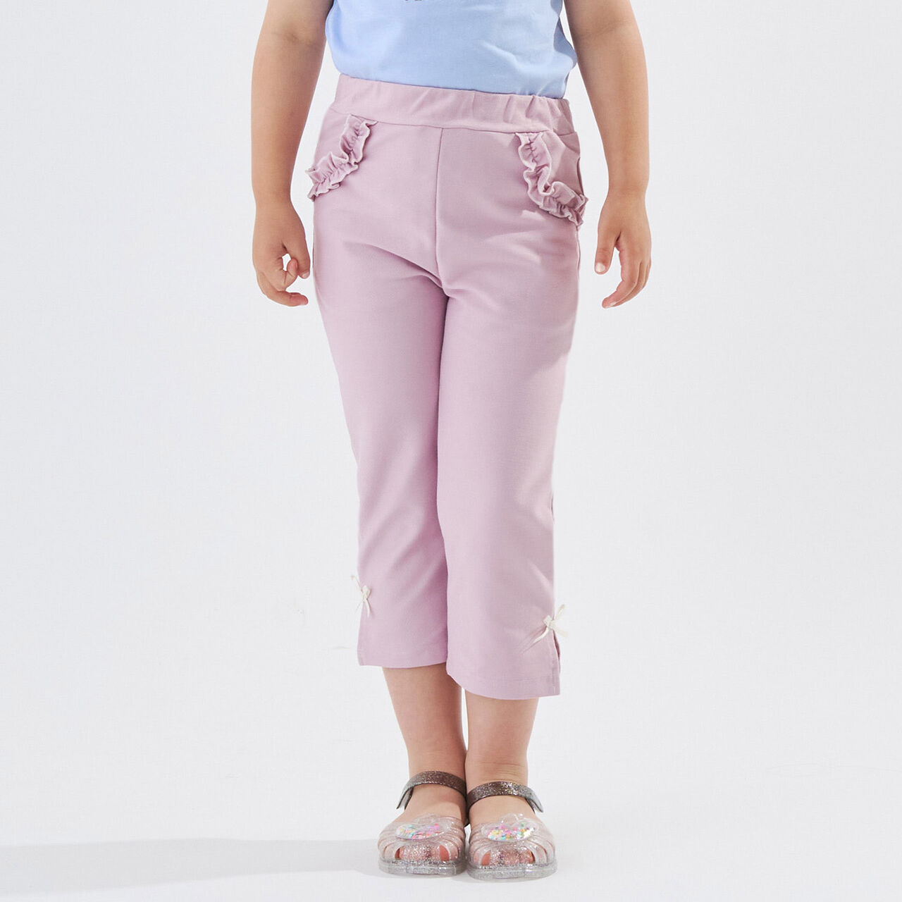 Cropped Cut Pants,Light pink, large image number 7