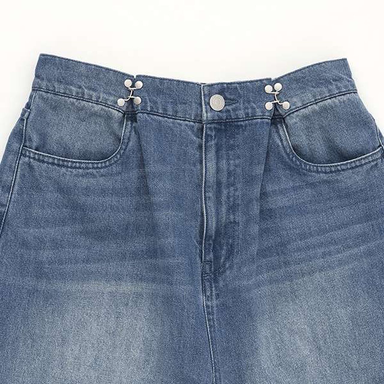 [AMI] Denim Half Pants with Hook,Black, large image number 14