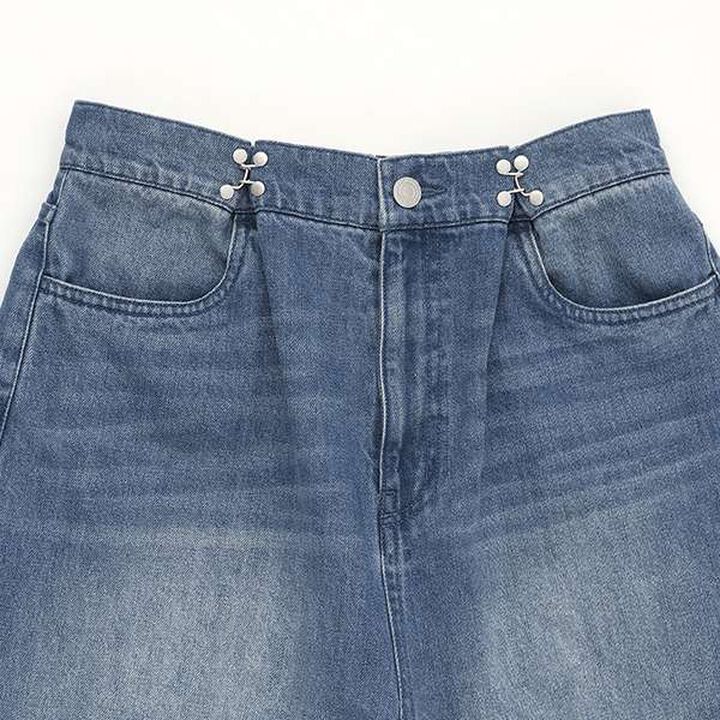 [AMI] Denim Half Pants with Hook,Black, medium image number 14