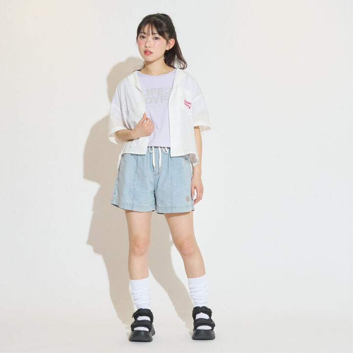[31 Ice Cream] [LTXC] Open Collar Shirt,White, medium image number 2