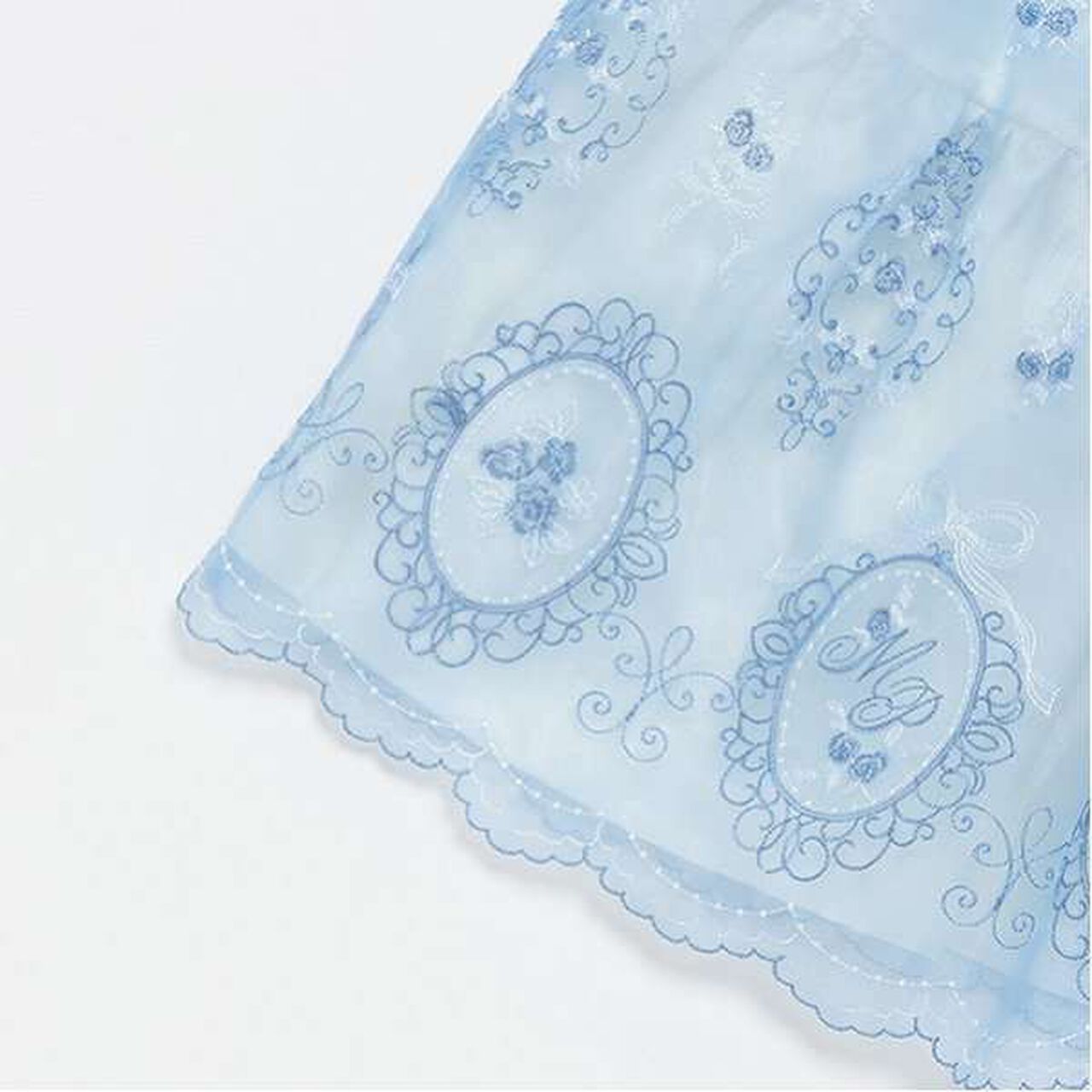 Rose Embroidery Organza One-Piece Dress,Black, large image number 19