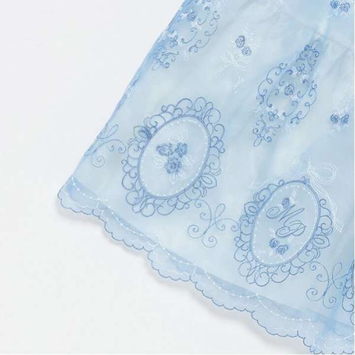 Rose Embroidery Organza One-Piece Dress,Black, medium image number 19