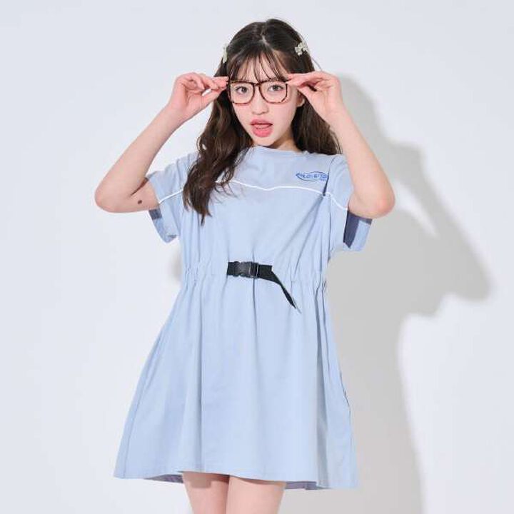 One-Piece Dress with Adjuster,Sax blue, medium image number 0