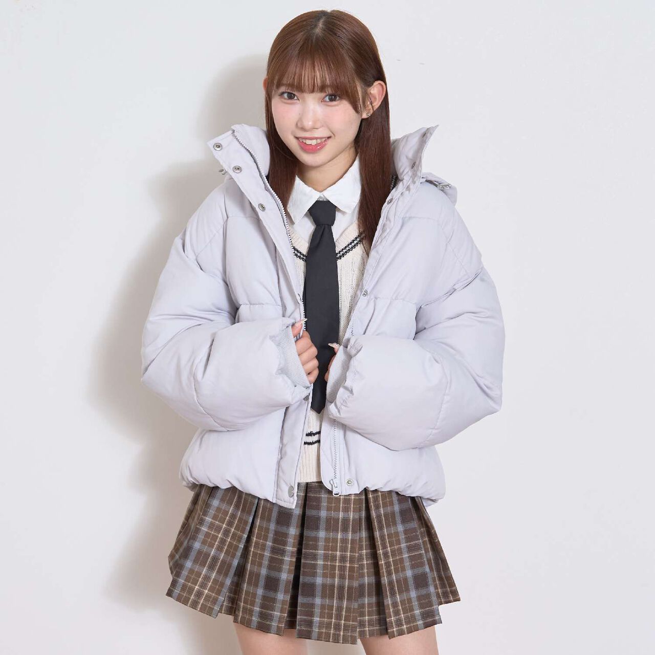 Puffy Bomber Jacket,Light gray, large image number 10
