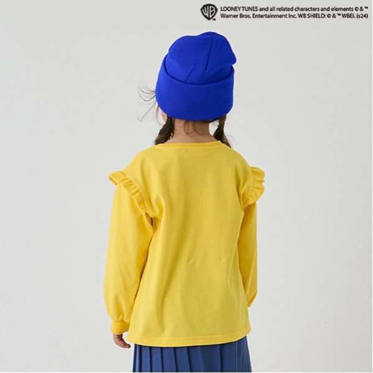 [Tweety] [Anti-Stain Finish] Shoulder Frill Pullover,Yellow, large image number 4