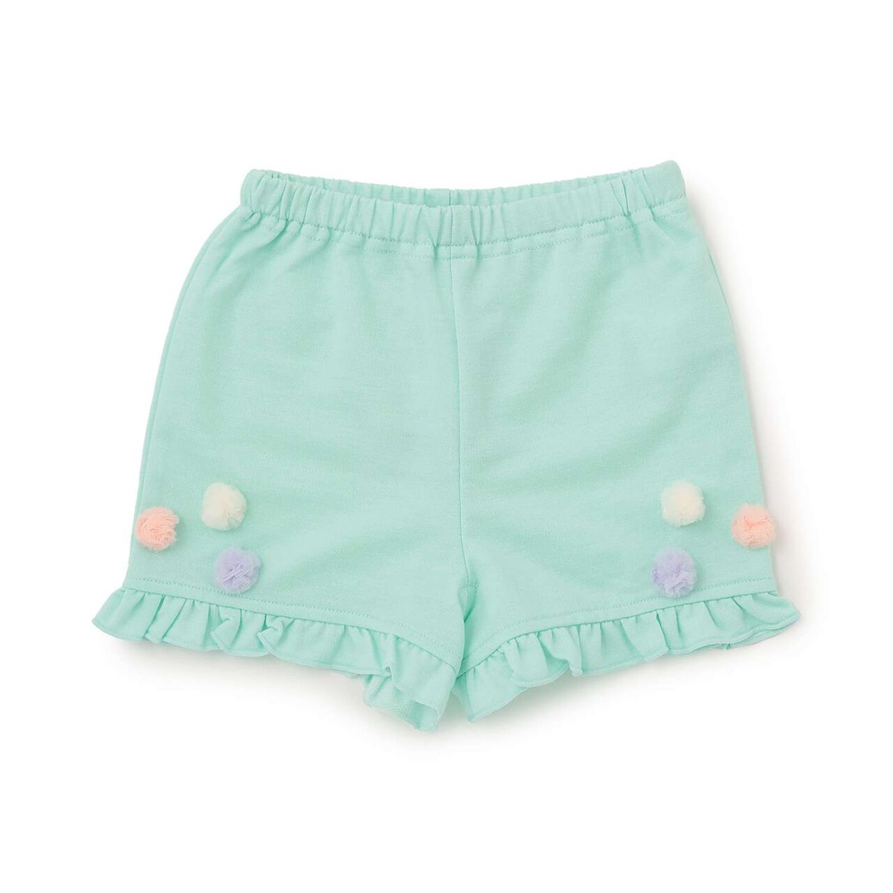 Tulle Pom-Pom Shorts,Mint, large image number 0