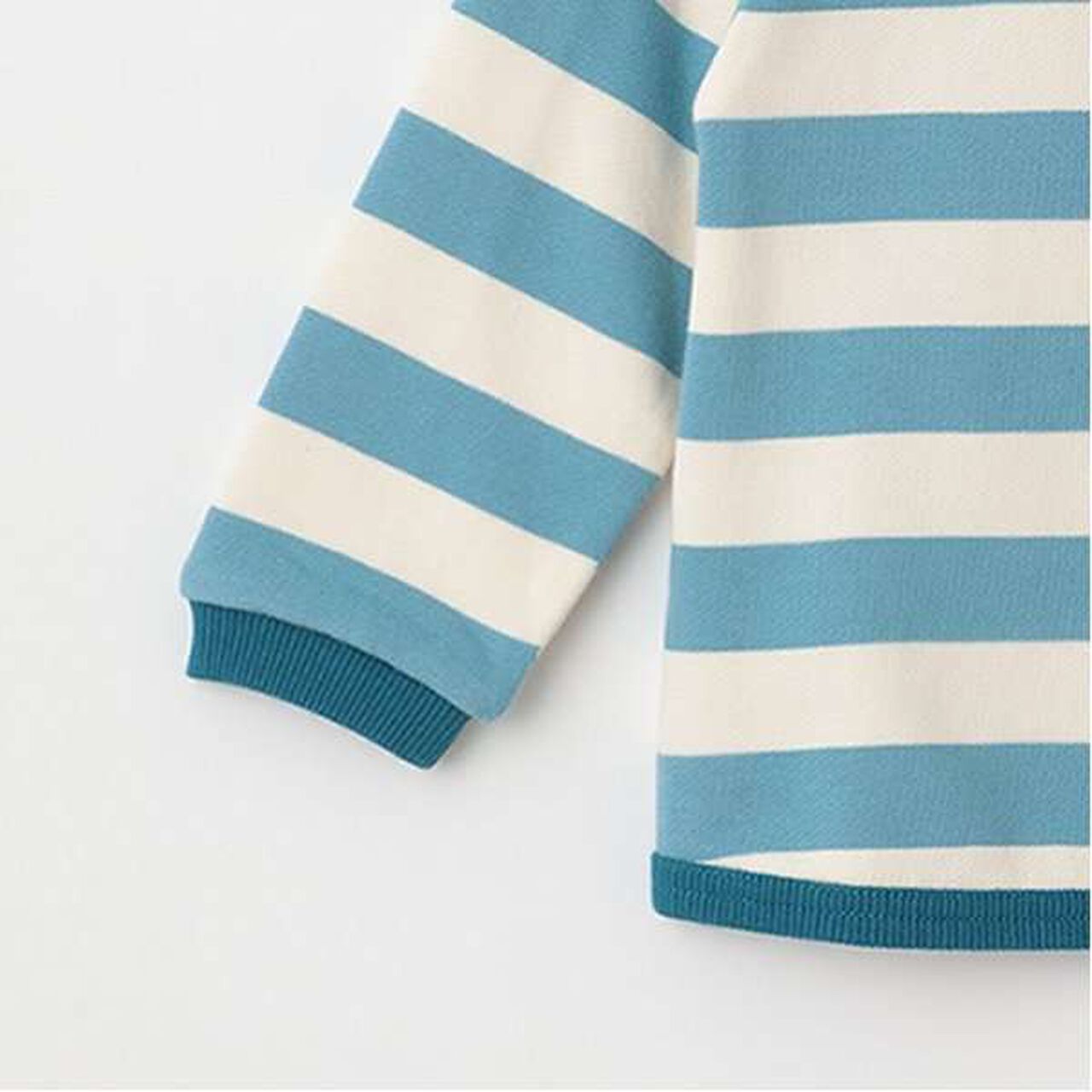 Animal Stripe Pattern Sweatshirt with Pocket,Light blue, large image number 9