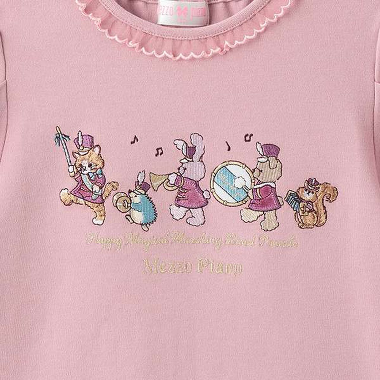 Drum Corps Appliqu&eacute; Long-Sleeve T-Shirt,Pink, large image number 3