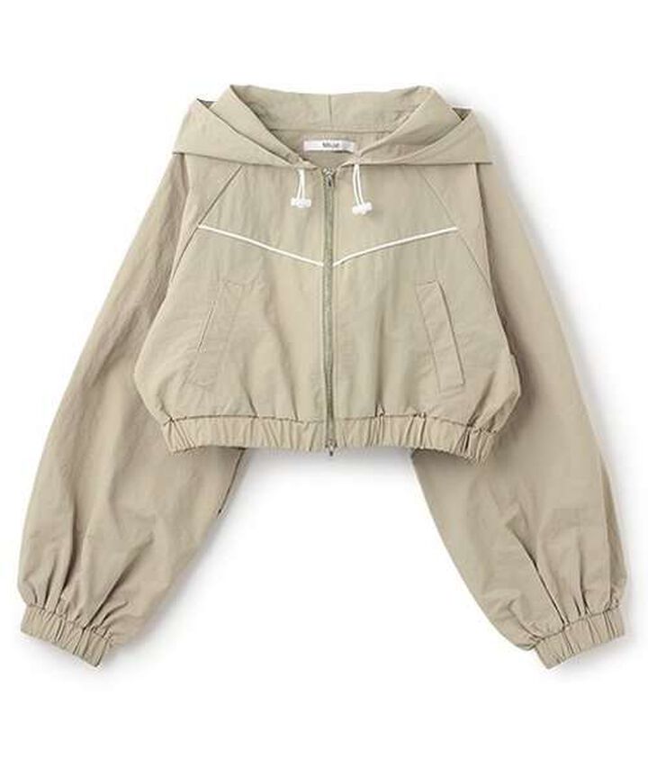 Nylon Zip Parka,Khaki, medium image number 0