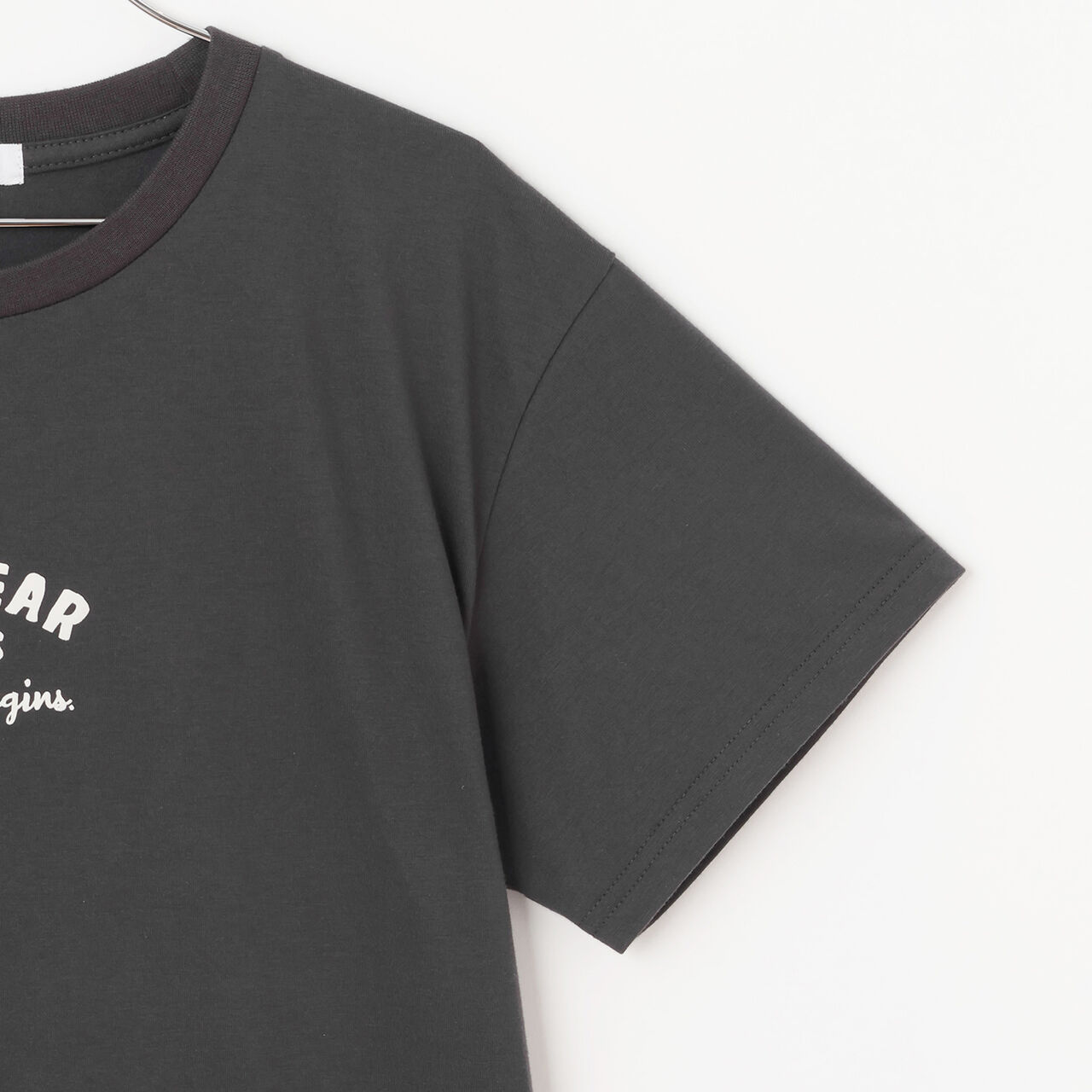 Daily Price Gradient Bear Short-Sleeve Tunic T-Shirt,Charcoal gray, large image number 4