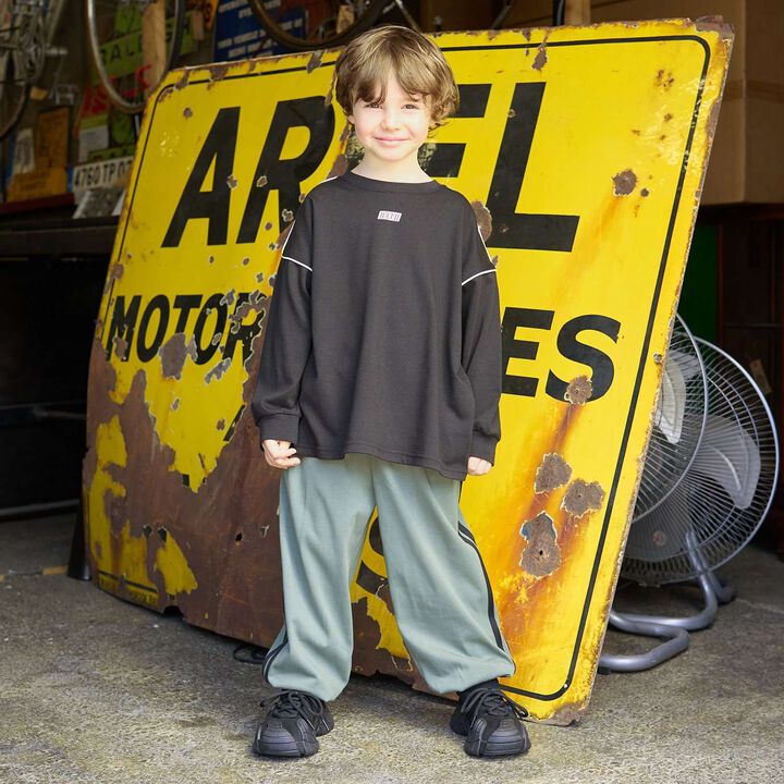 [MNCM] [Coordinatable Setup] [Kaiteki Tenjiku] Oversized Silhouette Side Line Pants,Dark brown, medium image number 31