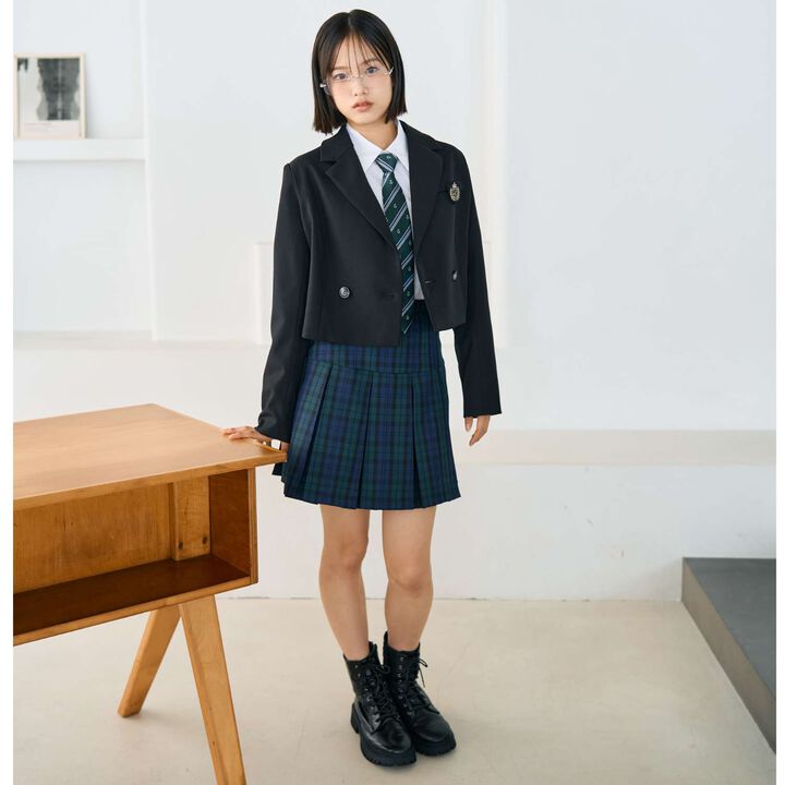 [Graduation Attire] Emblem Bolero Jacket,Black, medium image number 4