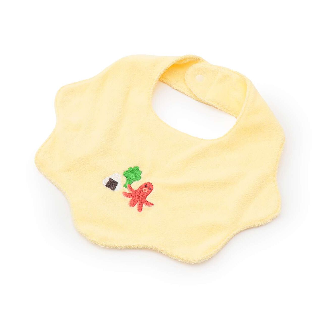 Embroidered Scallop Trim Bib,Cream, large image number 0