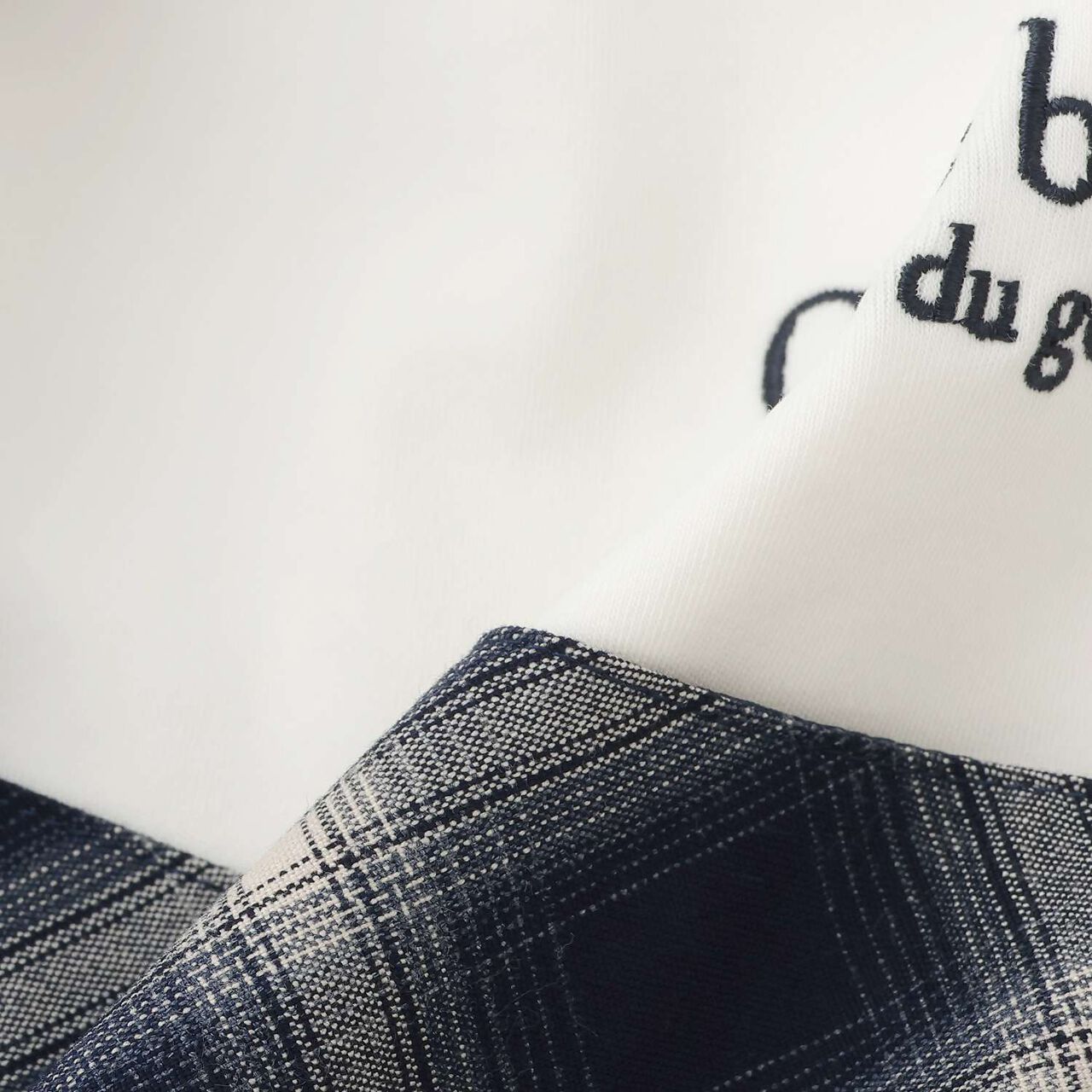 Checkered Camisole Dress Inner Set,Navy, large image number 13