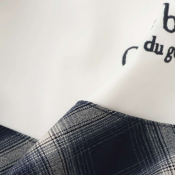 Checkered Camisole Dress Inner Set,Navy, medium image number 13