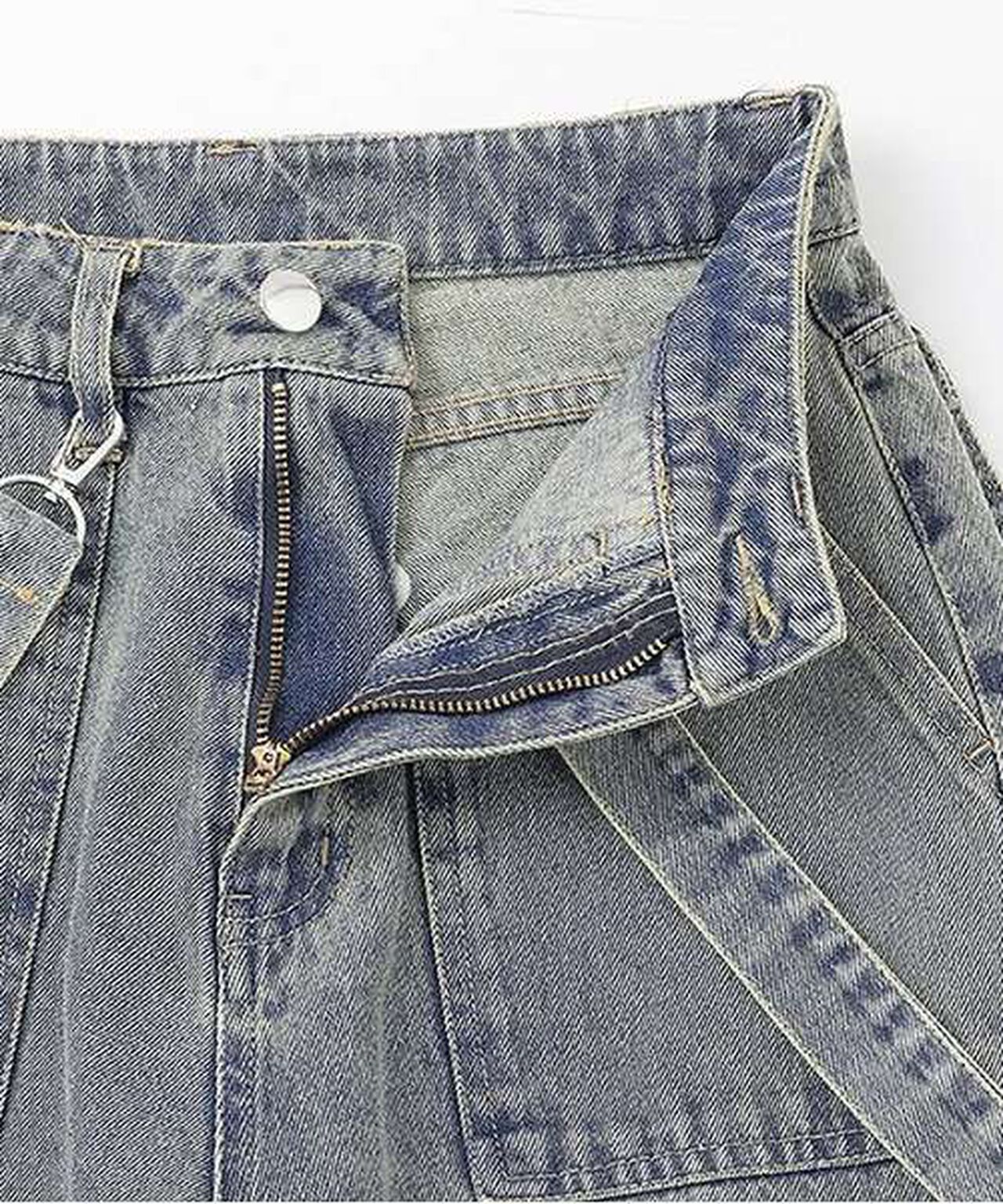 Denim Cargo Pants,Navy, large image number 2