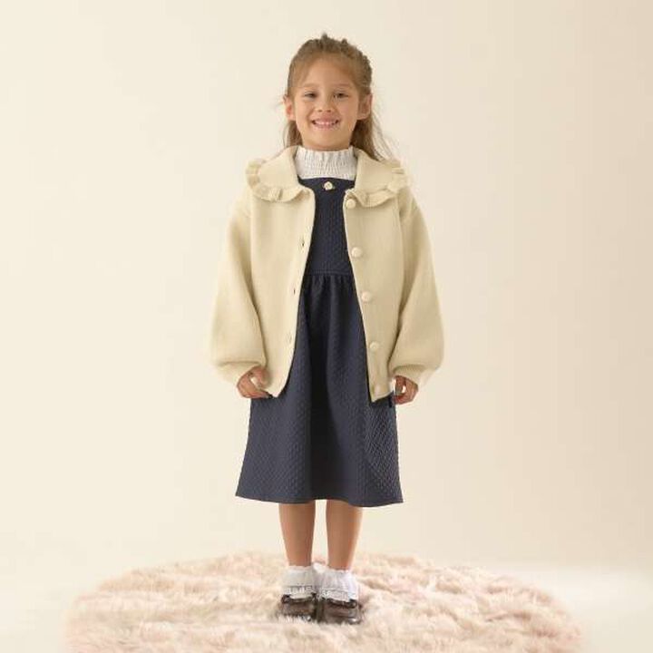 [Occasion] Frill Collar Cardigan,Cream, medium image number 11
