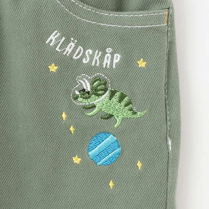 Space Dinosaur Long-Length Straight Pants,Blue, medium image number 10