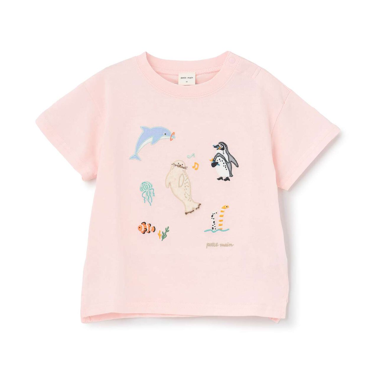 [Cool Touch] Sea Creature Appliqu&eacute; Short Sleeve T-Shirt,Off white, large image number 17