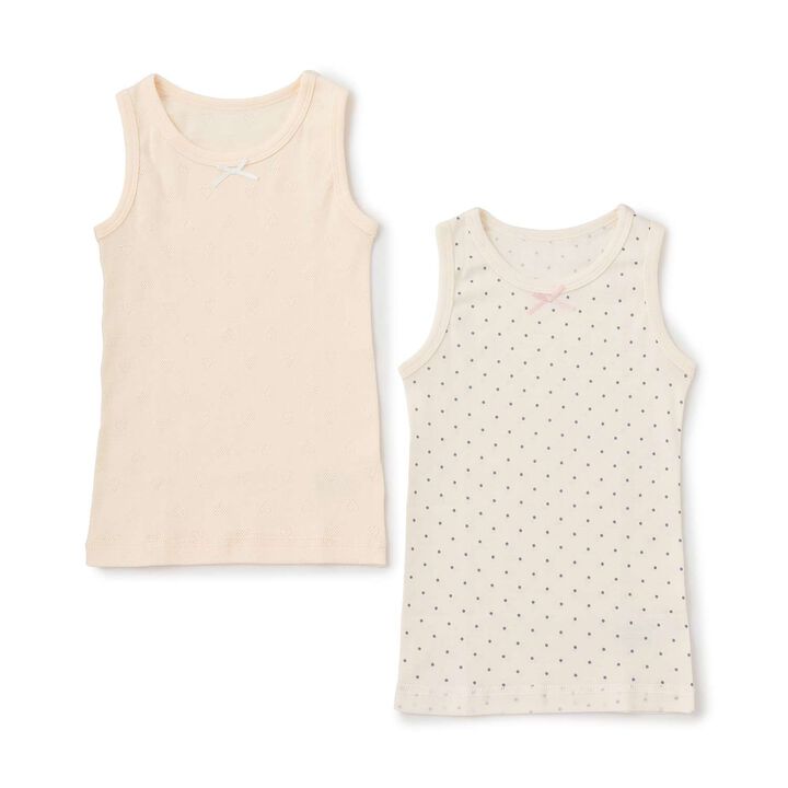 [Weak Acidity] 2-Pack Tank Undershirts,Cream, medium image number 0