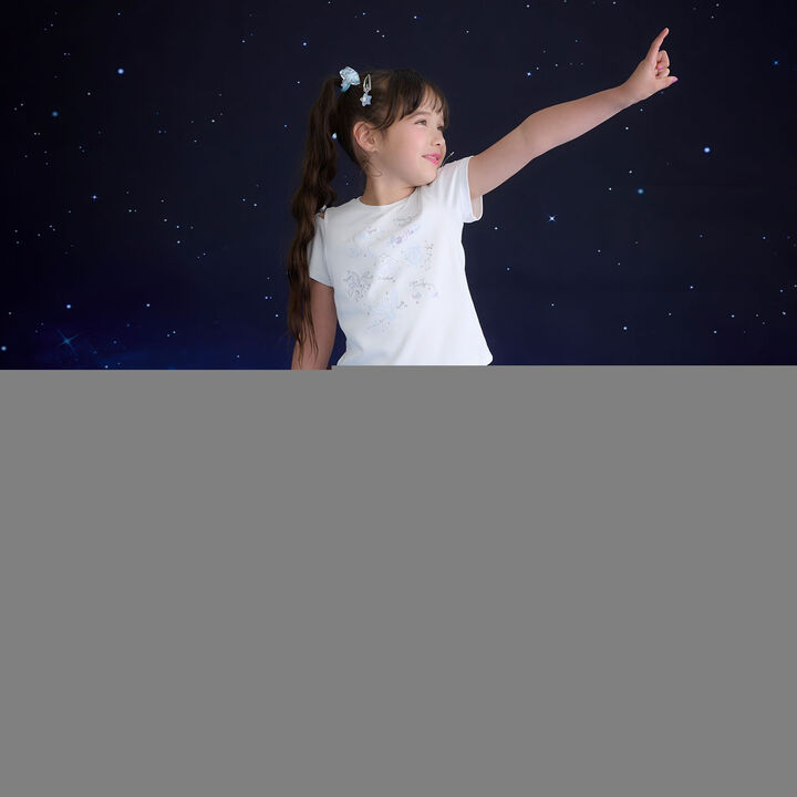 Glow-in-the-Dark Constellation Short Sleeve T-Shirt [Cool Touch],Off white, medium image number 3