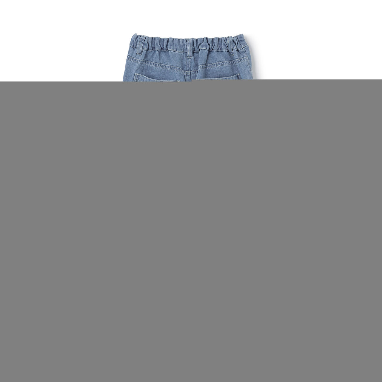 Sparkling Denim Wide Pants with Glow-in-the-Dark Charm [Cool Touch],Sax blue, large image number 7