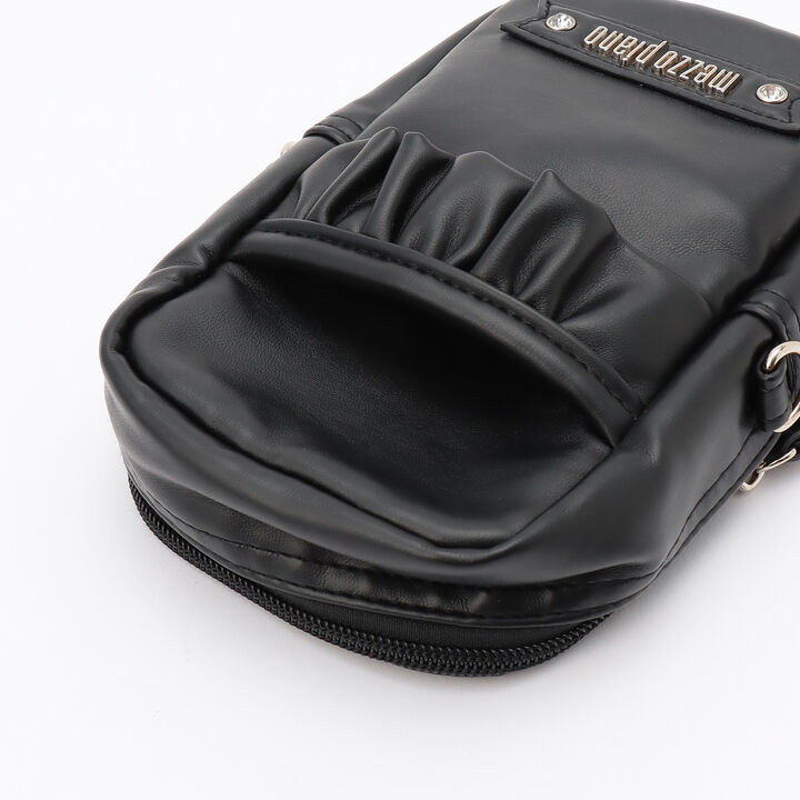 Mezzo Piano Mama Frill Ribbon Smartphone Shoulder Bag,Black, medium image number 7