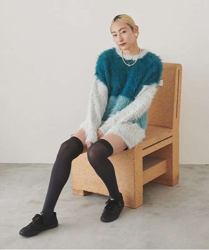 Shaggy Mini One-Piece Dress,Mocha tea, medium image number 14