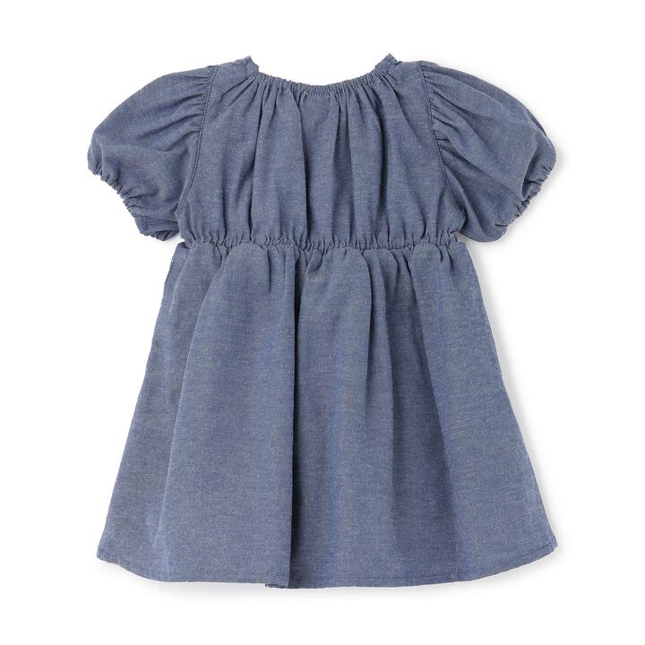 Heart Embroidery One-Piece Dress,Navy, medium image number 1