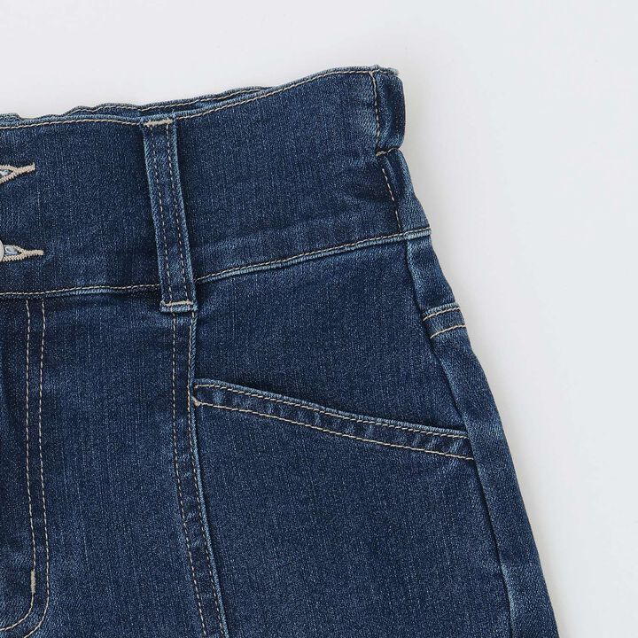 Stretch Style-Up Flare Denim Pants,Sax blue, medium image number 15