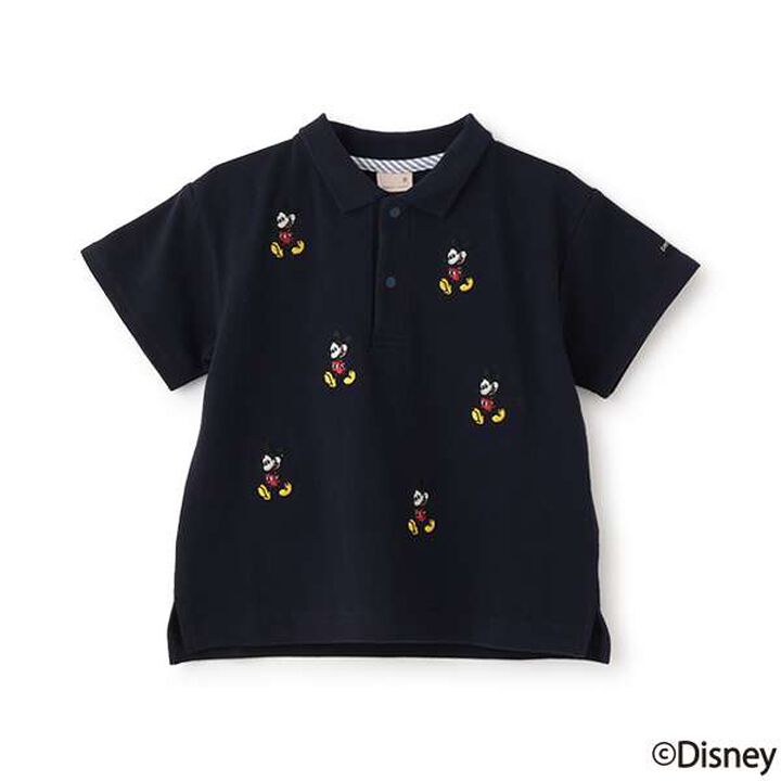 [Disney] Mickey/Embroidered Short-Sleeve Polo,Green, medium image number 10