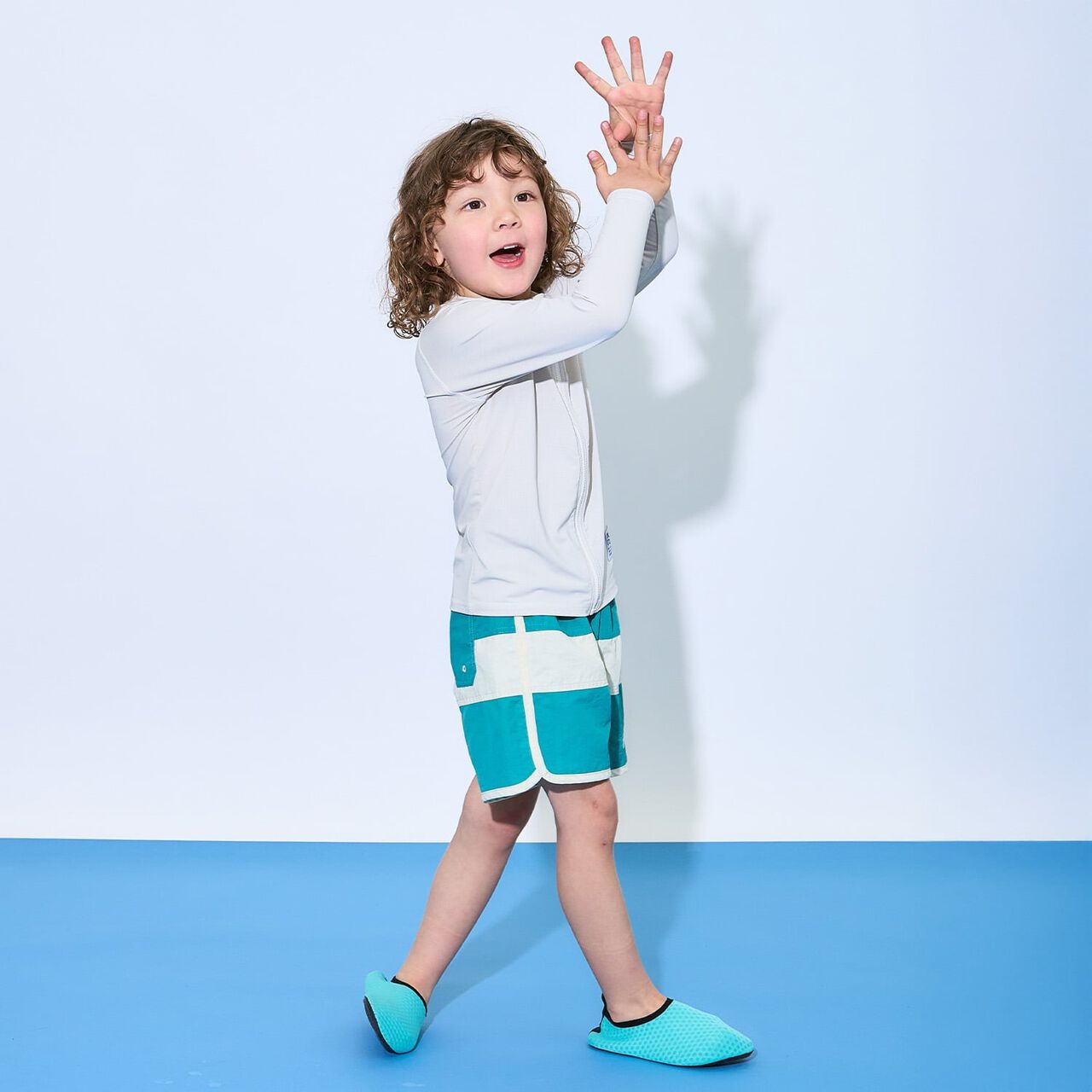 [SWIM] [UV] Full-Zip Mesh Rash Guard [Kids' Clothing] [Boys & Girls],Milky white, large image number 14