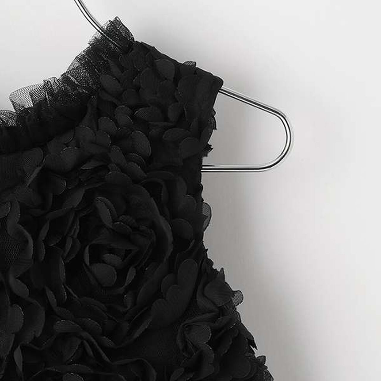 Flower Tape Frill Dress,Off white, large image number 3