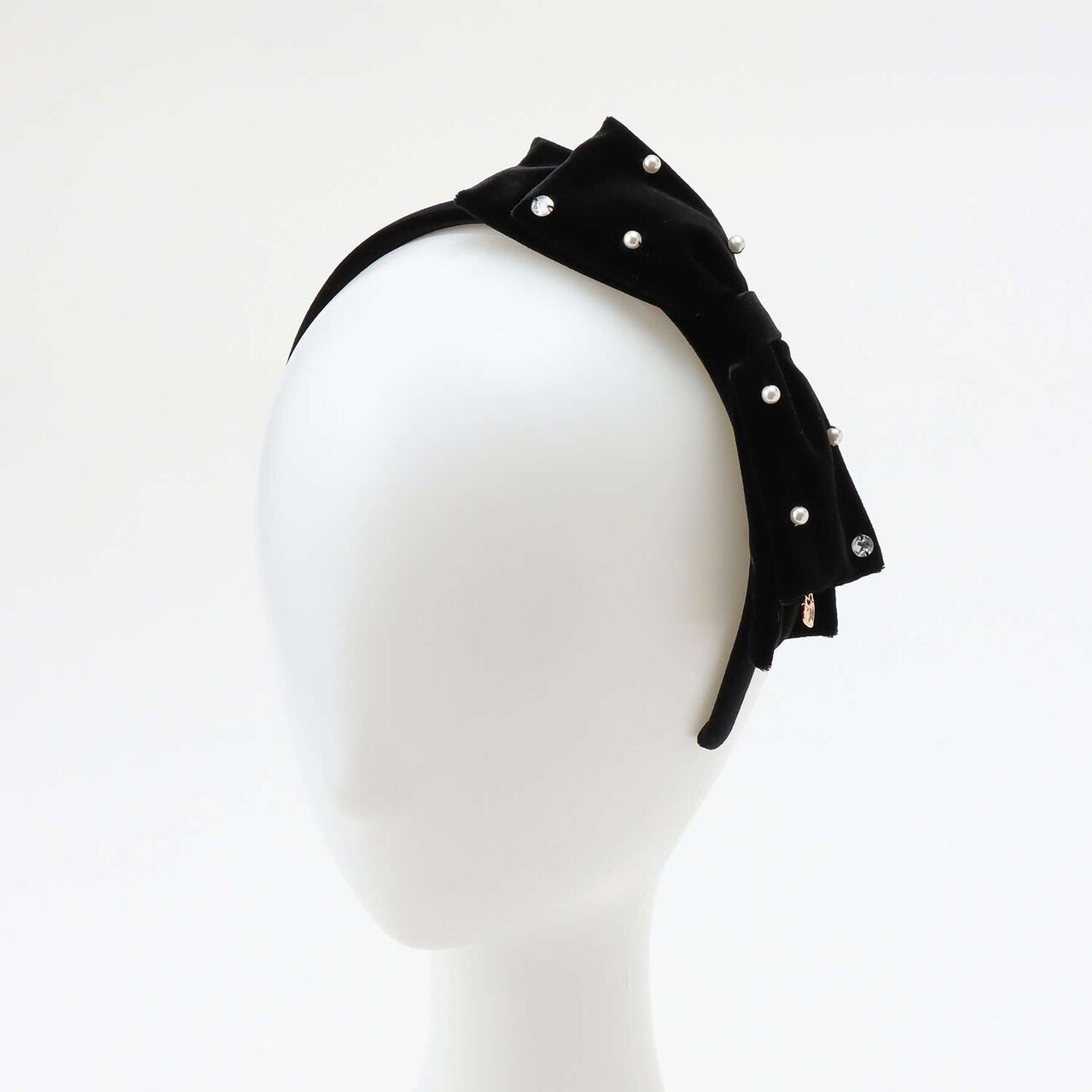 Ribbon & Pearl Headband♪,Black, large image number 4