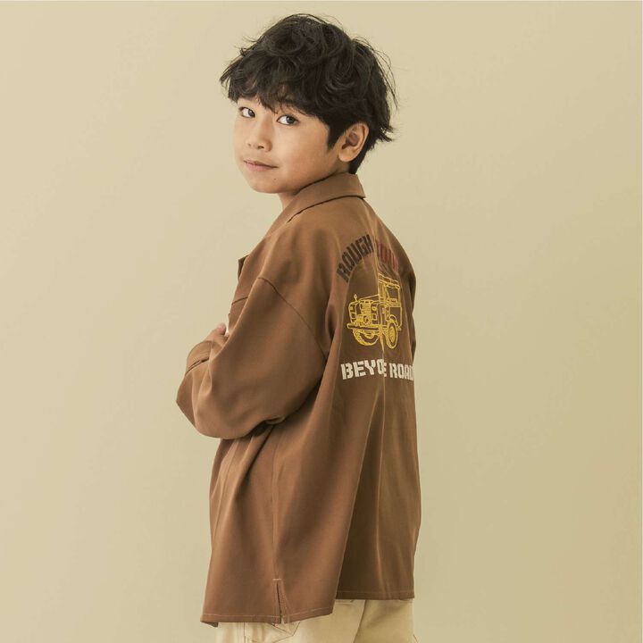 [Parent-Child Matching] Assorted Souvenir Embroidered Long-Sleeve Shirt,Charcoal gray, medium image number 11