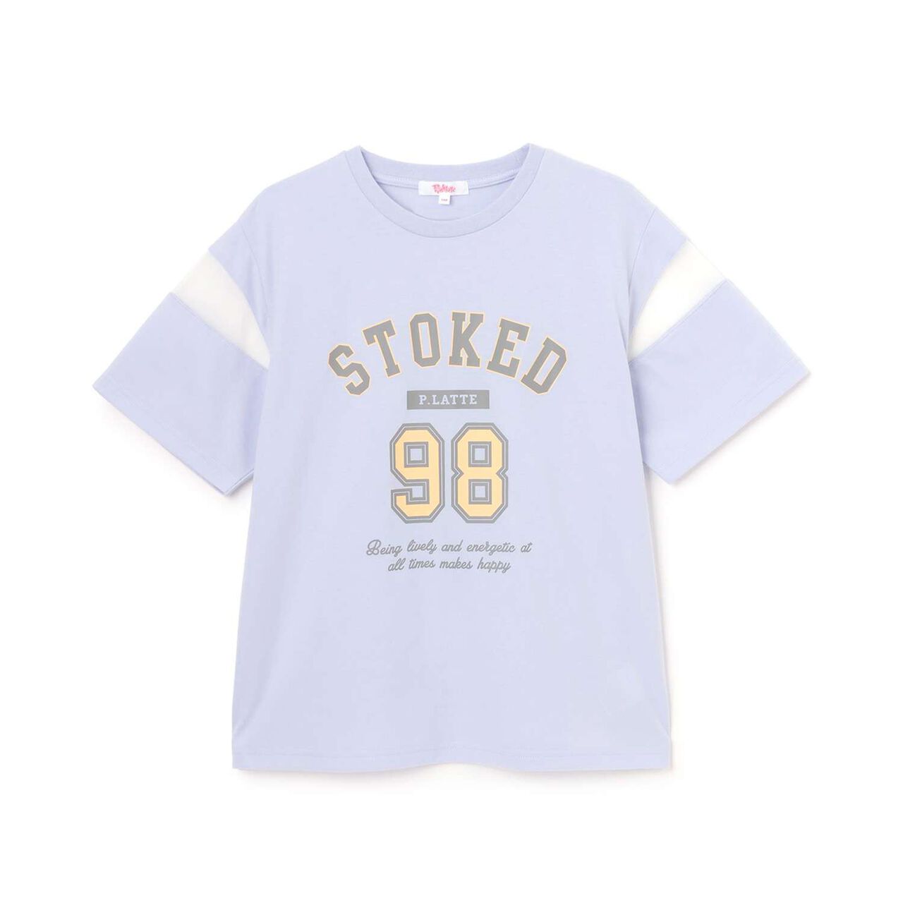 Tulle Sleeve Color Block Numbered Short Sleeve T-Shirt,Emerald green, large image number 10