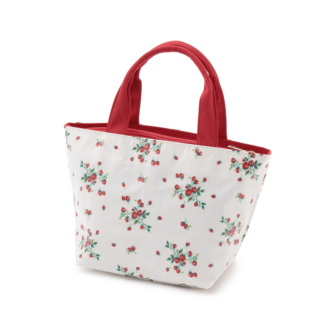 Wild Strawberry Lunch Tote Bag,Pearl white, large image number 1