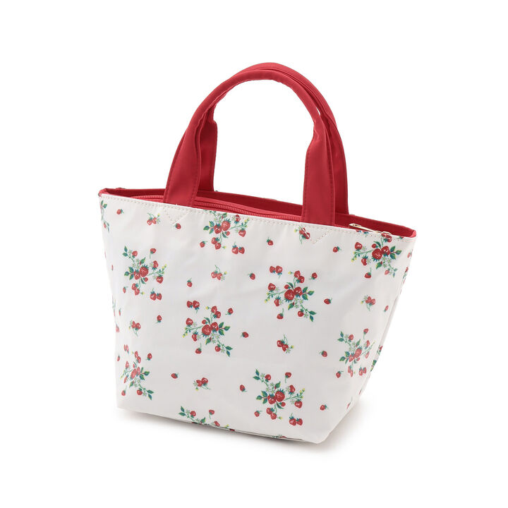 Wild Strawberry Lunch Tote Bag,Pearl white, medium image number 1