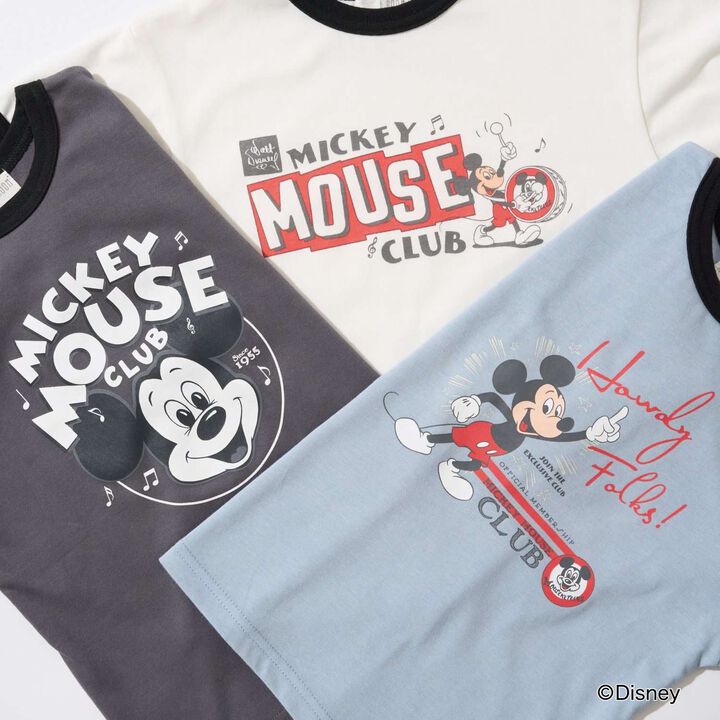 [Disney] [Comfortable Jersey] Assorted Print Ringer T-Shirt,Charcoal gray, medium image number 7